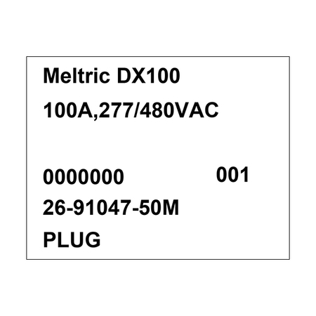 Meltric 26-91047-50M PLUG 26-91047-50M